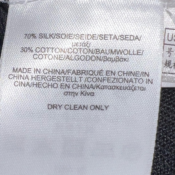 Brooks Brothers Blue Label Black 70% Silk Top With Cutouts on sleeves Sz S EUC - Picture 7 of 10